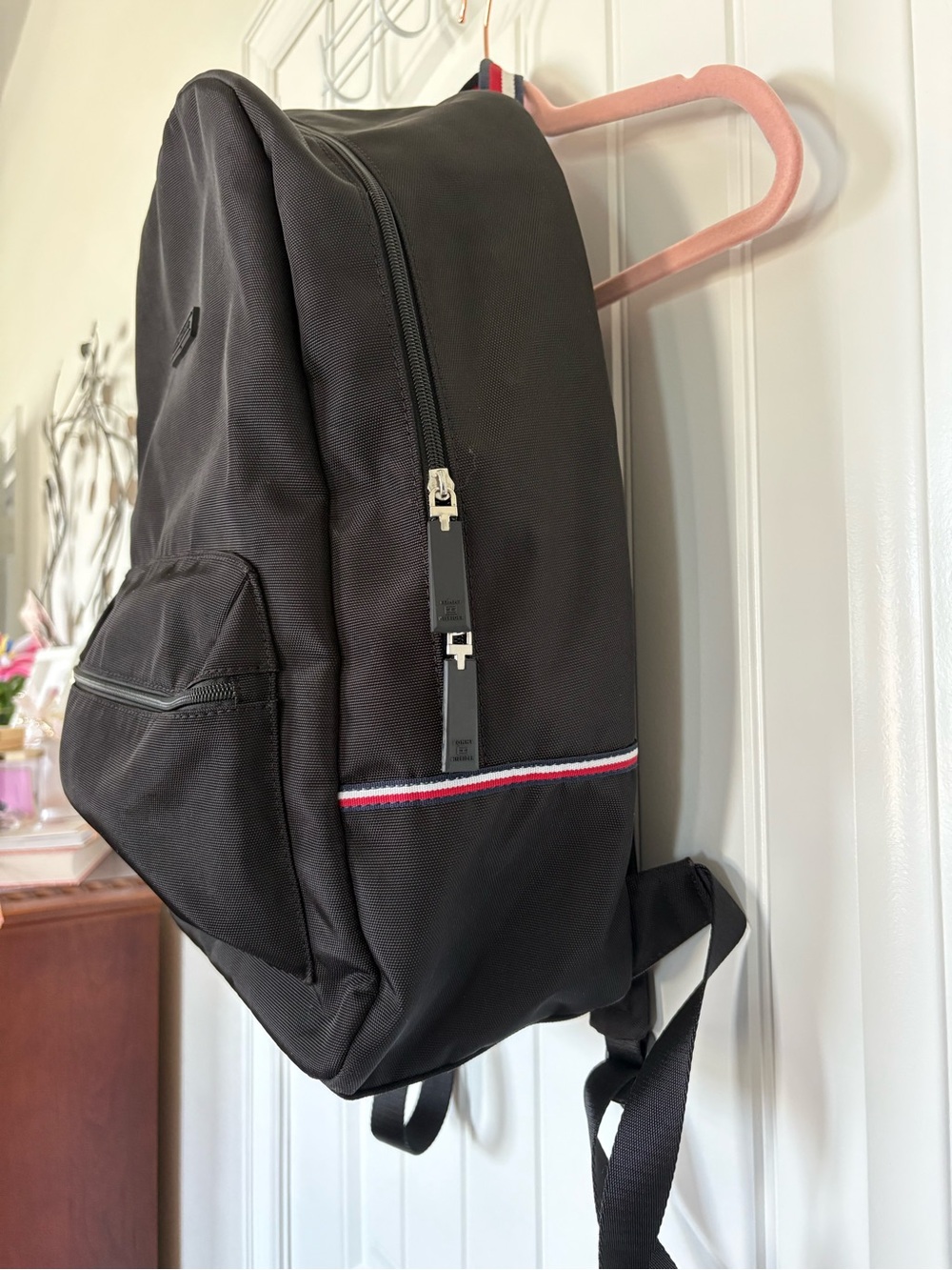 Tommy Hilfiger Nylon Backpack with distinctive red white blue accents